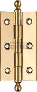 Narrow Range Cabinet Hinges - Ball tips, Polished brass (lacquered)