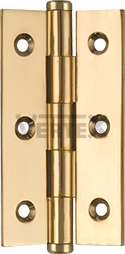 Narrow Range Cabinet Hinges - Button tips, Polished brass (lacquered)
