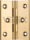Standard Range Cabinet Hinges - Fixed Pin without tips, Polished Brass (lacquered)